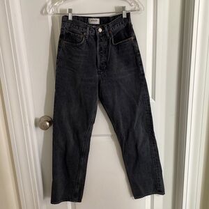 Agolde boyfriend straight black jeans
